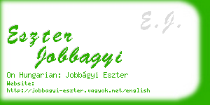 eszter jobbagyi business card