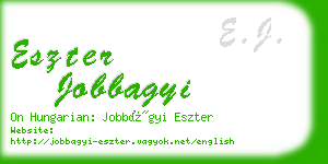 eszter jobbagyi business card